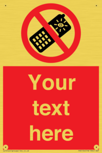 Custom No camera phones Sign